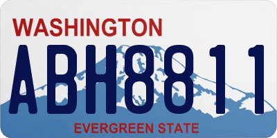 WA license plate ABH8811