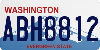 WA license plate ABH8812
