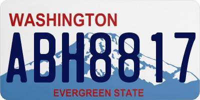 WA license plate ABH8817