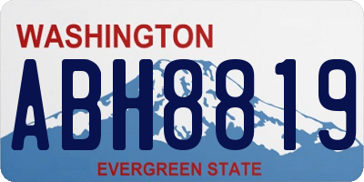 WA license plate ABH8819