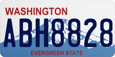 WA license plate ABH8828