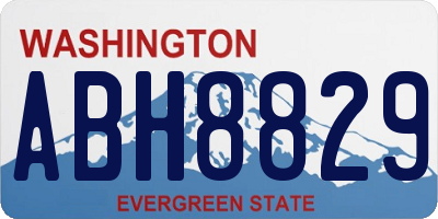 WA license plate ABH8829