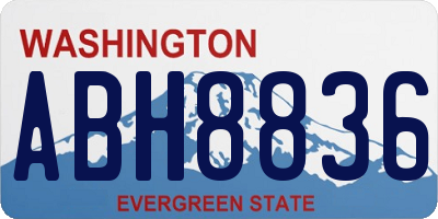 WA license plate ABH8836