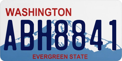WA license plate ABH8841