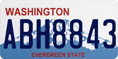 WA license plate ABH8843