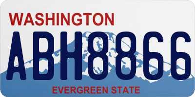 WA license plate ABH8866