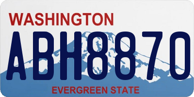 WA license plate ABH8870