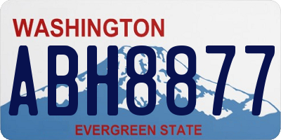WA license plate ABH8877