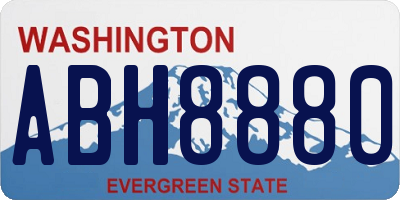 WA license plate ABH8880