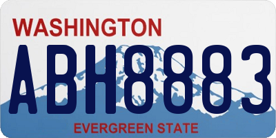 WA license plate ABH8883