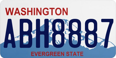 WA license plate ABH8887