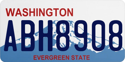 WA license plate ABH8908