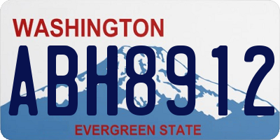 WA license plate ABH8912