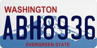 WA license plate ABH8936
