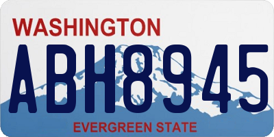 WA license plate ABH8945