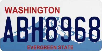WA license plate ABH8968