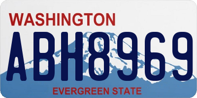 WA license plate ABH8969
