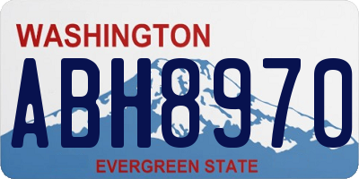 WA license plate ABH8970