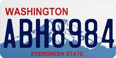 WA license plate ABH8984