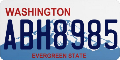 WA license plate ABH8985