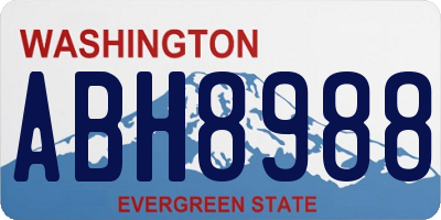 WA license plate ABH8988