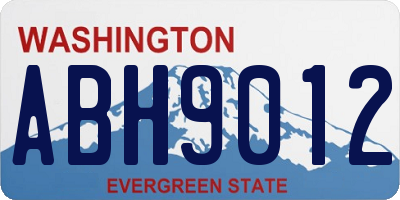 WA license plate ABH9012