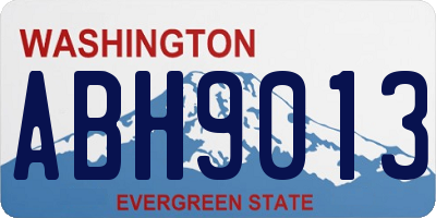 WA license plate ABH9013