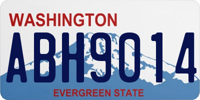 WA license plate ABH9014