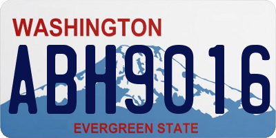 WA license plate ABH9016