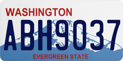 WA license plate ABH9037