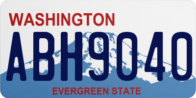 WA license plate ABH9040