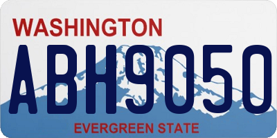 WA license plate ABH9050