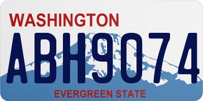 WA license plate ABH9074