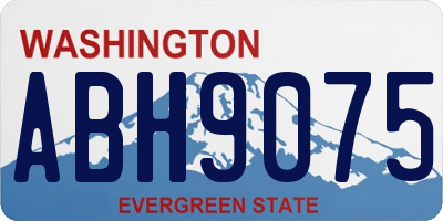 WA license plate ABH9075