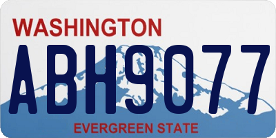 WA license plate ABH9077