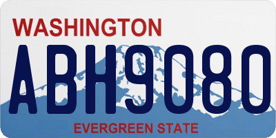 WA license plate ABH9080