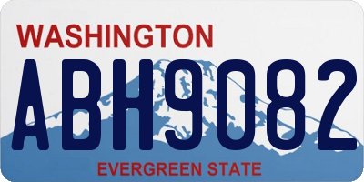 WA license plate ABH9082