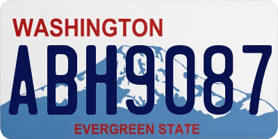 WA license plate ABH9087