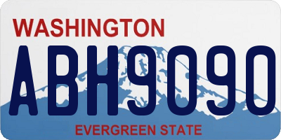 WA license plate ABH9090