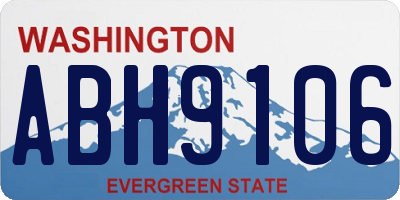WA license plate ABH9106