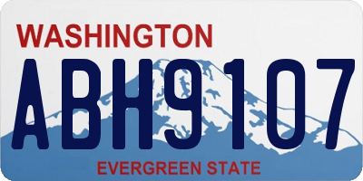 WA license plate ABH9107