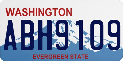 WA license plate ABH9109