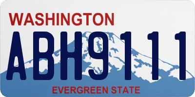 WA license plate ABH9111