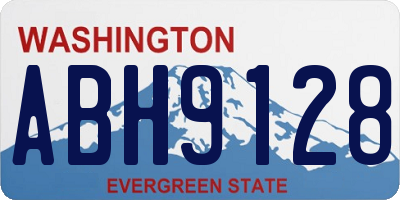 WA license plate ABH9128