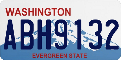 WA license plate ABH9132