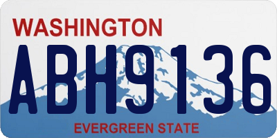 WA license plate ABH9136