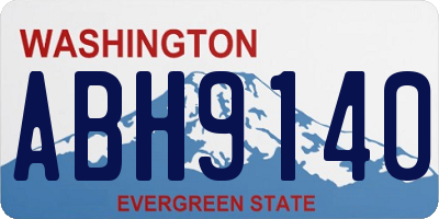 WA license plate ABH9140
