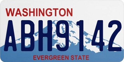 WA license plate ABH9142