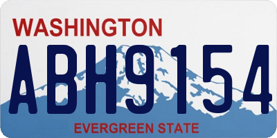 WA license plate ABH9154
