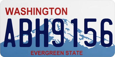 WA license plate ABH9156